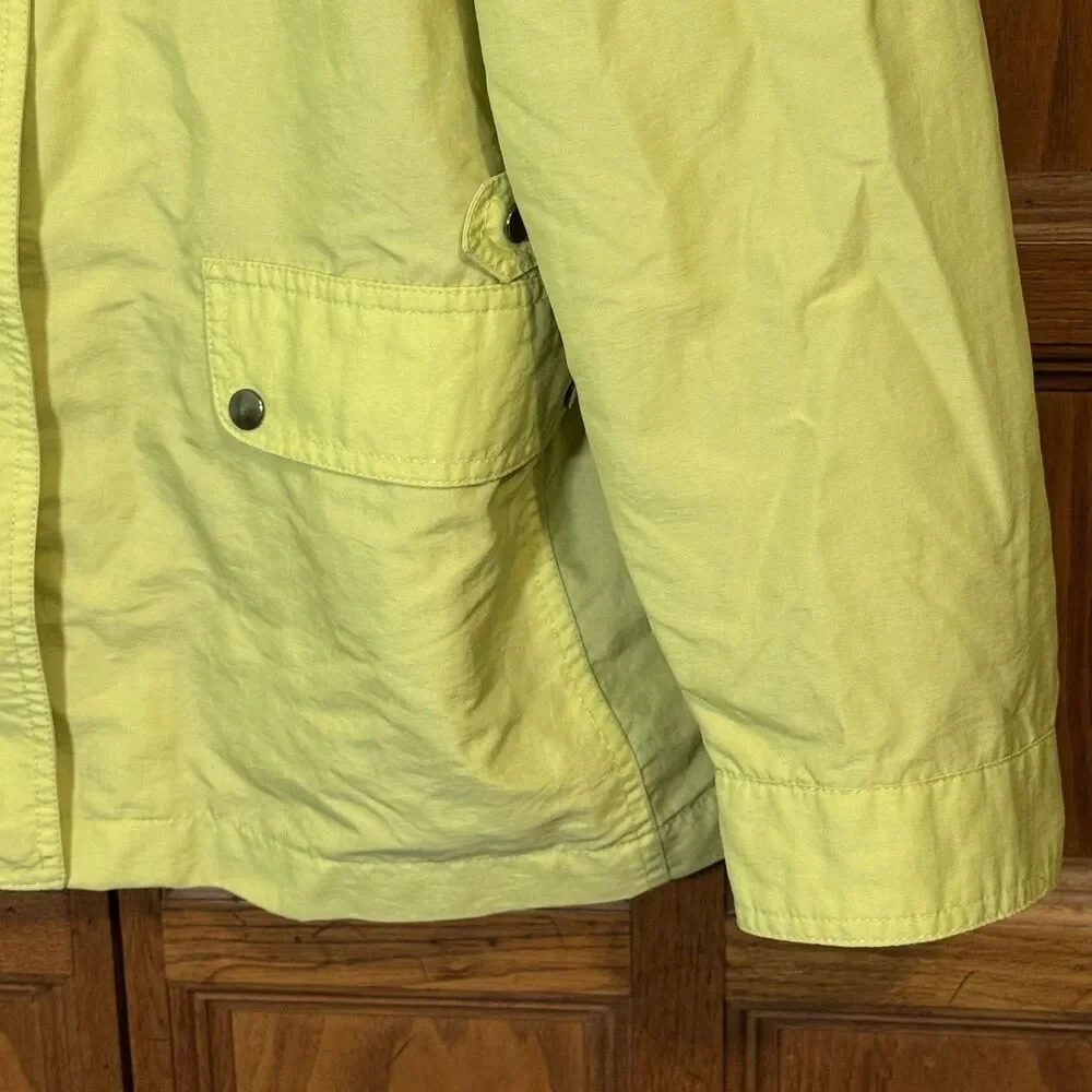 Coldwater Creek Lime Green Nylon Zip Up Lightweight Jacket Women's 1X Mesh Lined